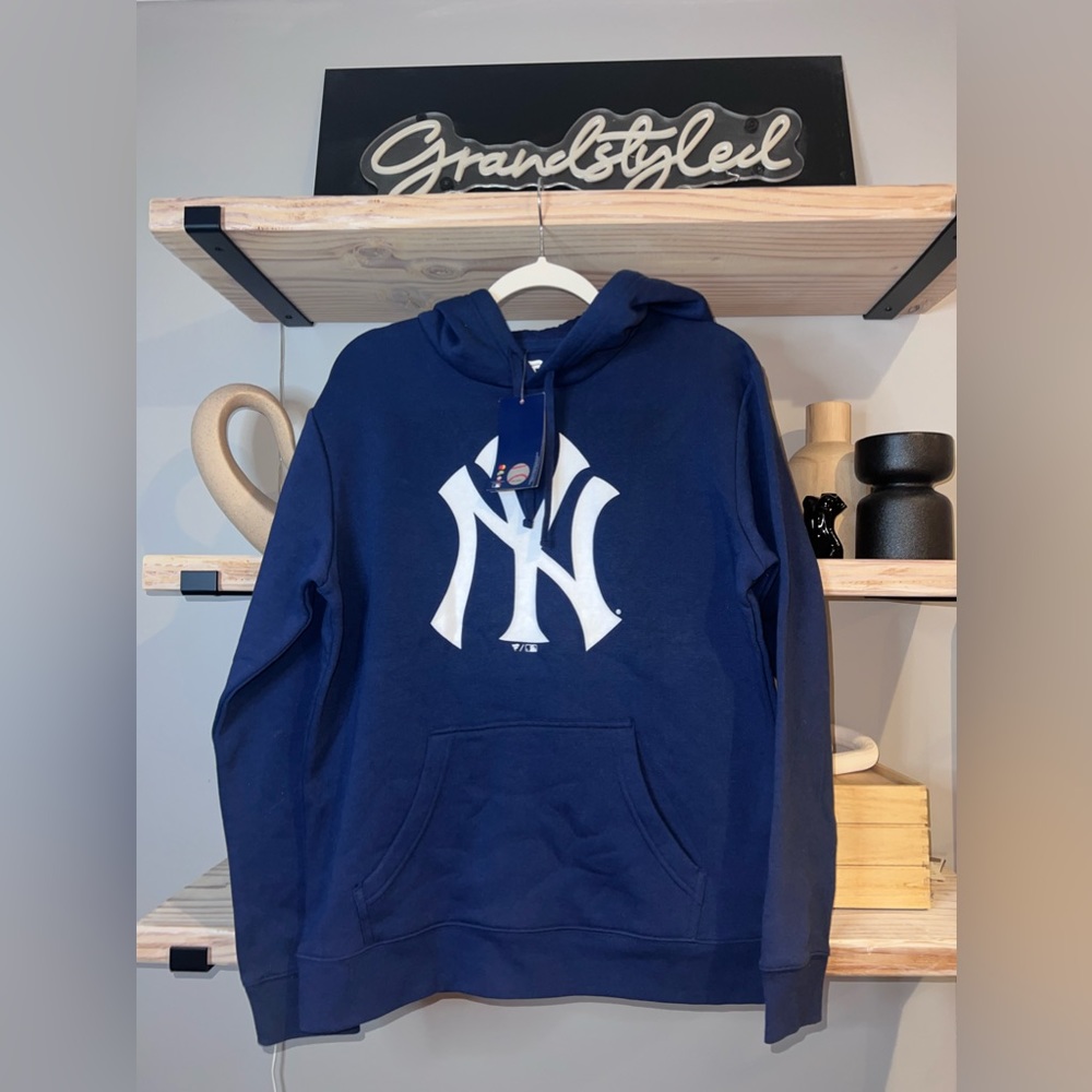 Fanatics New York Yankees MLB Majestic Men's Hoodie navy blue hoodie size M